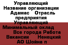 Управляющий › Название организации ­ Адамас › Отрасль предприятия ­ Управляющий › Минимальный оклад ­ 40 000 - Все города Работа » Вакансии   . Ненецкий АО,Шойна п.